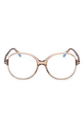 TOM FORD Eyewear round-frame glasses - Neutrals
