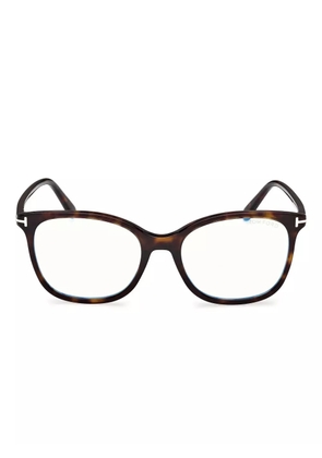 TOM FORD Eyewear hinge-detail square-frame glasses - Brown
