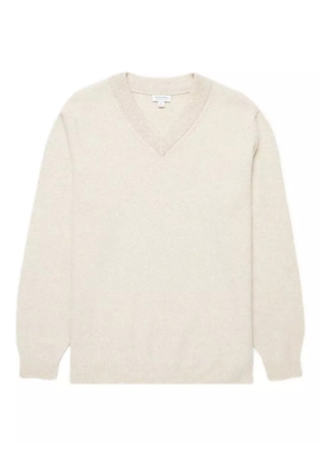 Sunspel wool V-neck sweater - Neutrals