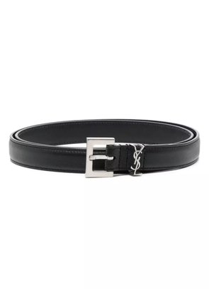 Saint Laurent Cassandre thin belt - Black