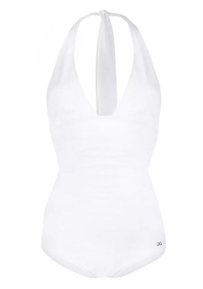 Dolce & Gabbana plunge-neck one-piece swimsuit - White