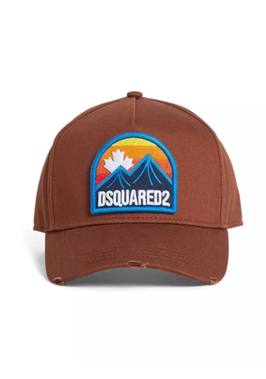 DSQUARED2 logo-appliqué baseball cap - Brown