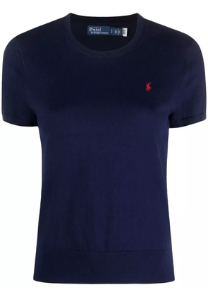 Polo Ralph Lauren logo-embroidered knitted T-shirt - Blue