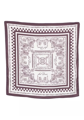 Les Deux paisley border-detail scarf - Neutrals