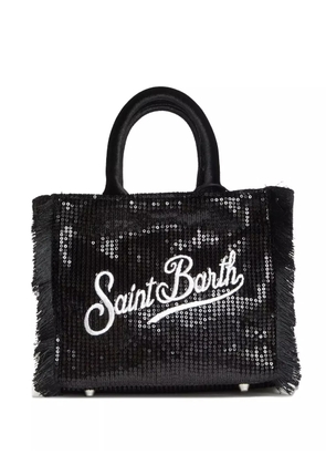 MC2 Saint Barth mini Vanity sequin fringed tote bag - Black