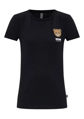 Moschino teddy-logo T-shirt - Black