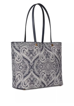 ETRO paisley-print open-top tote bag - Blue