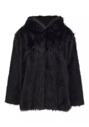 kaos faux fur coat - Black