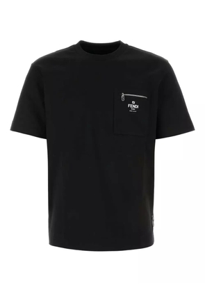 FENDI zip-pocket T-shirt - Black