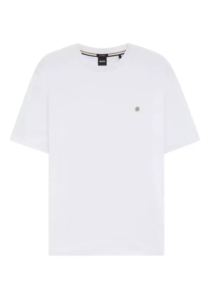 BOSS logo-plaque cotton T-shirt - White