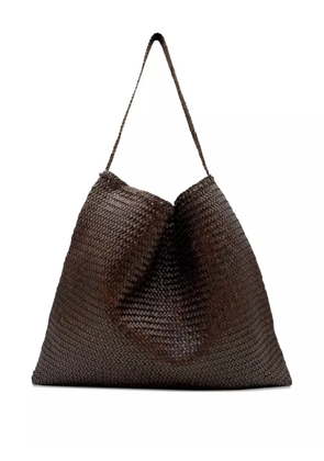 DRAGON DIFFUSION woven leather shoulder bag - Brown