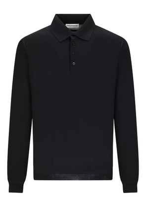 GOES BOTANICAL buttoned long-sleeve polo shirt - Black