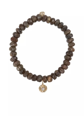 Sydney Evan 14kt yellow gold labradorite beaded bracelet - Brown