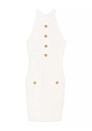 Balmain button-detail mini dress - White