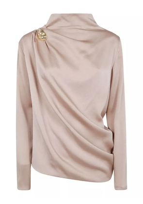 Fabiana Filippi draped embellishment shirt - Neutrals