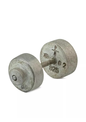 Parts of Four sterling silver Stud emerald earring