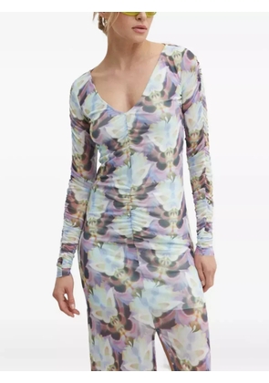 Résumé ruched slit dress - Blue