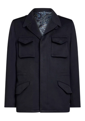 ETRO flap-pocket cashmere jacket - Blue