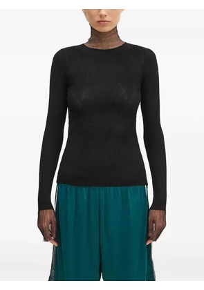Sportmax Derris ribbed knitted top - Black