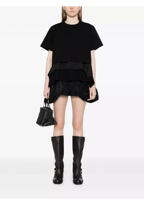 sacai poplin T-shirt - Black