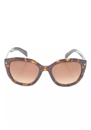 Prada Pre-Owned 2000s tortoiseshell geometric sunglasses - Brown