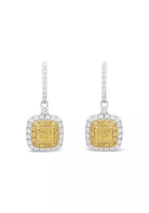 HYT Jewelry 18K white and yellow gold diamond earrings