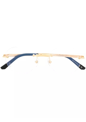 Cartier Eyewear geometric frame glasses - Gold