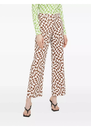 Résumé checkerboard trousers - Brown