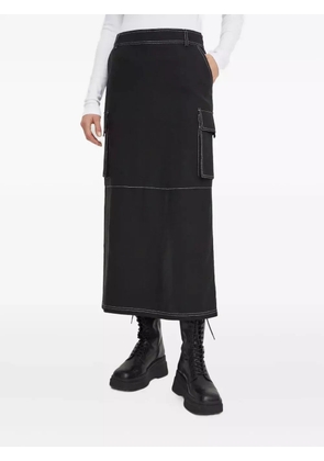 Résumé contrast-stitch skirt - Black