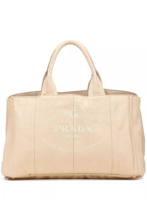 Prada Pre-Owned 2013-2025 Large Canvas Canapa Logo satchel - Brown