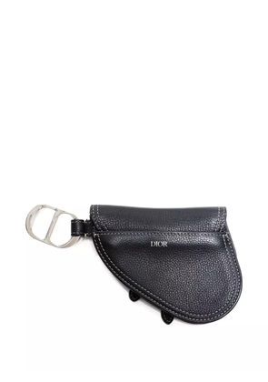 Christian Dior Pre-Owned 2015-2025 mini Saddle pouch bag charm - Black