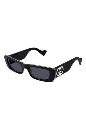 Gucci Eyewear rectangle logo sunglasses - Black