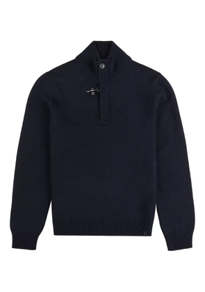 Fay elbow-patch sweater - Blue