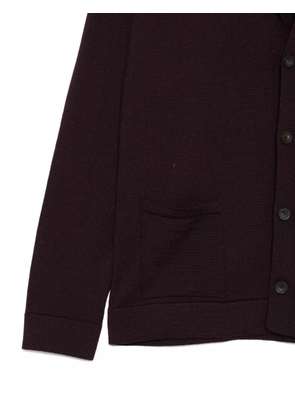 LUIGI GENTILE notched-collar cardigan - Red