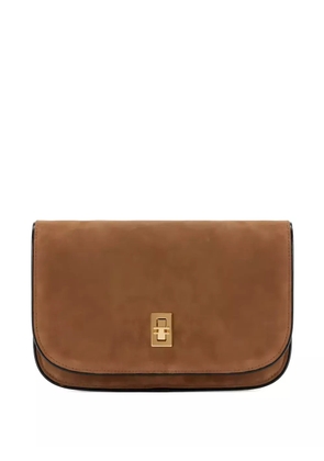 Elisabetta Franchi chain-strap suede cross body bag - Brown