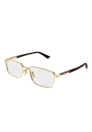 Gucci Eyewear rectangle-frame glasses - Gold