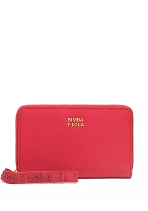 Bimba y Lola logo-strap zip-around wallet - Red