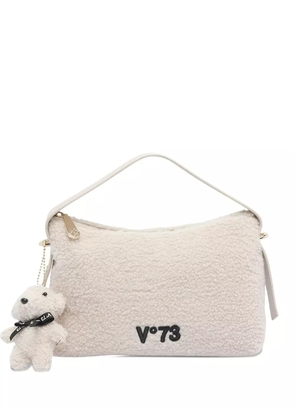 V°73 teddy-charm tote bag - Neutrals