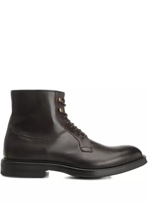 corvari leather biker boots - Black