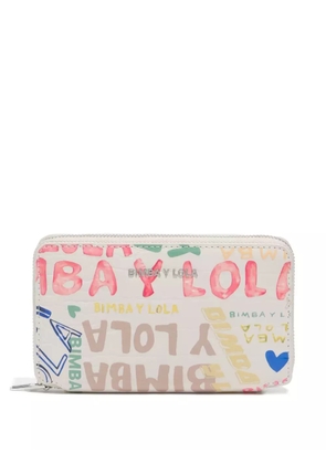 Bimba y Lola logo-print zip-around wallet - Neutrals