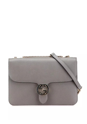 Gucci Pre-Owned 2000-2015 Medium Dollar Calfskin Interlocking G crossbody bag - Grey