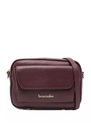 Braccialini flap-pocket leather cross body bag - Red