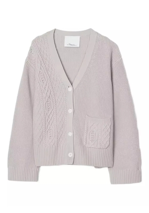 3.1 Phillip Lim cable-knit pocket cardigan - Neutrals