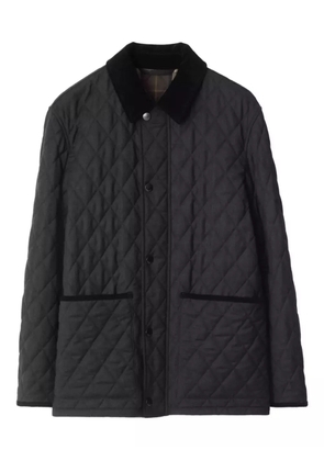 Burberry quilted corduroy-collar jacket - Black