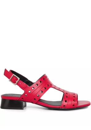 Studio Chofakian 20mm Studio 174 perforated-leather buckle sandals - Red