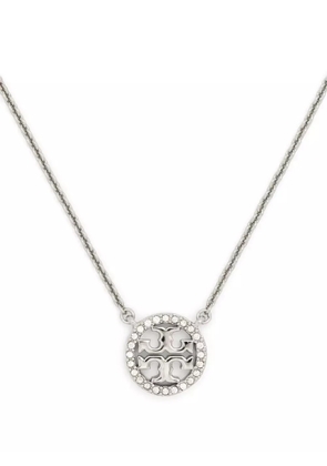 Tory Burch Miller logo-pendant necklace - Silver