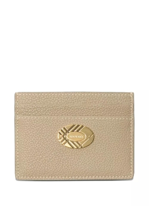 Burberry logo-plaque leather card holder - Neutrals