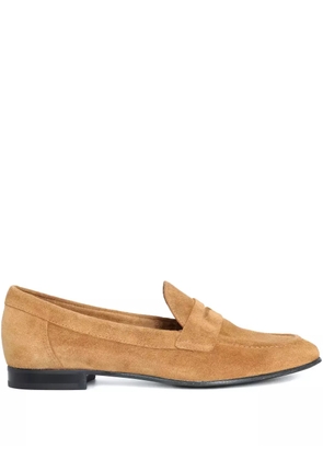 Sarah Chofakian Macchiato penny-strap suede loafers - Brown