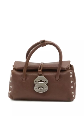 Zanellato baby Dotta pebbled turn-lock tote bag - Brown