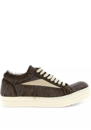 Rick Owens Concordians hair-on lace-up sneakers - Brown